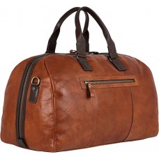 Time Resistance Leather Duffel Bag - Full Grain Leather Travel, Gym Bag for Men and Women - Overnight or Weekender Shoulder Luggage Bag
