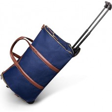 Convertible Rolling Duffel Carry On - Weekender Bag with Wheels and Handle Shoe Pouch Convertible Garment Bag for Travel