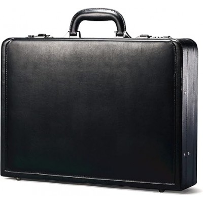 Samsonite Bonded Leather Attache, Black, One Size