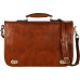 Time Resistance Leather Briefcase for Men - Full Grain Leather Laptop Bag - Messenger Bag
