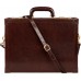 Time Resistance Leather Attache Case - Full Grain Leather Briefcase - Laptop Bag up to 15” - Hard Case with Lock