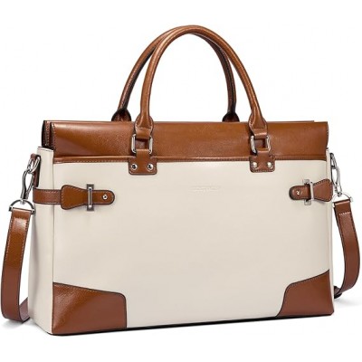 Briefcase for Women Leather Laptop Bag 15.6 inch Computer Messenger Office Business Work Tote