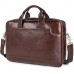 Leather Laptop Briefcase for Men,Waterproof Travel Messenger Duffle Bags 15.6 Inch Laptop Bag