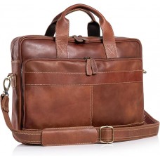 16 Inch Leather briefcases Laptop Messenger Bags for Men and Women Best Office Satchel Bag