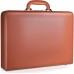 Hard Case Leather Attache for Professionals，Business Briefcase with Lock for Men