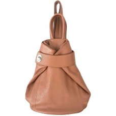 Convertible Leather Backpack Purse – Casual Travel Tote Bag Cognac Tan