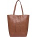 Soft Genuine Calf Leather Tote Bag | Unstructured Unlined Shopper with Zipper, Inside Pocket & Flat Base