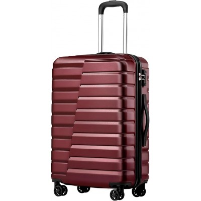 Luggage Suitcase Carry on Hardside PC+ABS Spinner TSA Lock Telescopic Handle