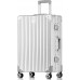 28 Inch Checked in Luggage with Aluminum Frame, PC Hard Shell Suitcase with Spinner Wheels and TSA Lock, Large Suitcase for Travel