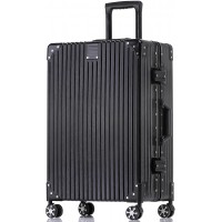 28 Inch Checked in Luggage with Aluminum Frame, PC Hard Shell Suitcase with Spinner Wheels and TSA Lock, Large Suitcase for Travel
