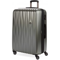 Expandable Hardside Luggage with Spinner Wheels and TSA Lock, Gunmetal, Checked-Large 27-Inch