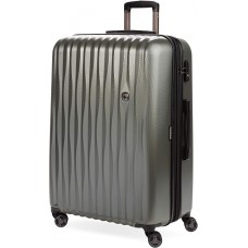 Expandable Hardside Luggage with Spinner Wheels and TSA Lock, Gunmetal, Checked-Large 27-Inch