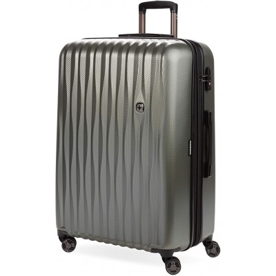 Expandable Hardside Luggage with Spinner Wheels and TSA Lock, Gunmetal, Checked-Large 27-Inch