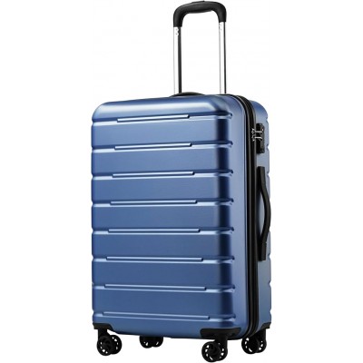 Luggage Suitcase Carry-on Spinner TSA Lock USB Port Expandable (only 28’’) Lightweight Hardside Luggage (Ice Blue, L(28in))