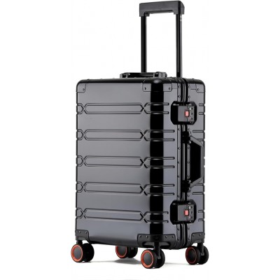 All Aluminum Carry On Luggage 22x14x9 Airline Approved Hard Shell Suitcases with Spinner Wheels Zipperless Luggage 20 inch Carry On Suitcase